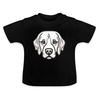 Treuer Blick - Baby Bio-T-Shirt mit Rundhals - Schwarz - Vorne