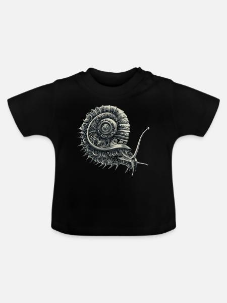 Crinchy Schnecke - Baby Bio-T-Shirt mit Rundhals - Schwarz