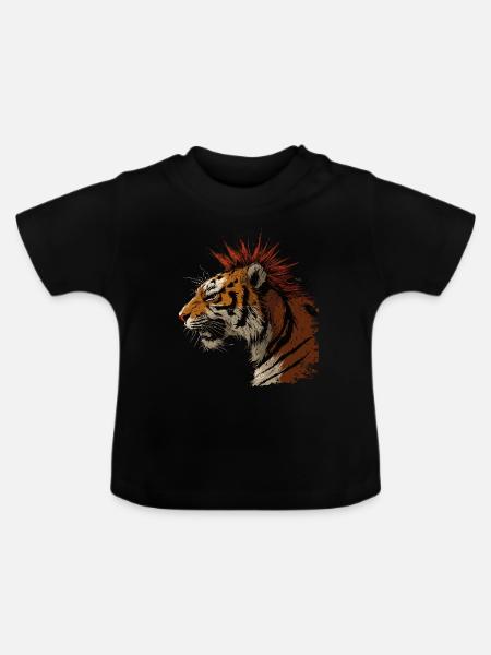 Tigerpunk - Baby Bio-T-Shirt mit Rundhals - Schwarz