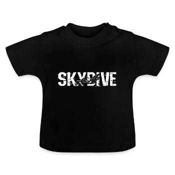 Skydive - T-shirt bio col rond Bébé - noir - Devant