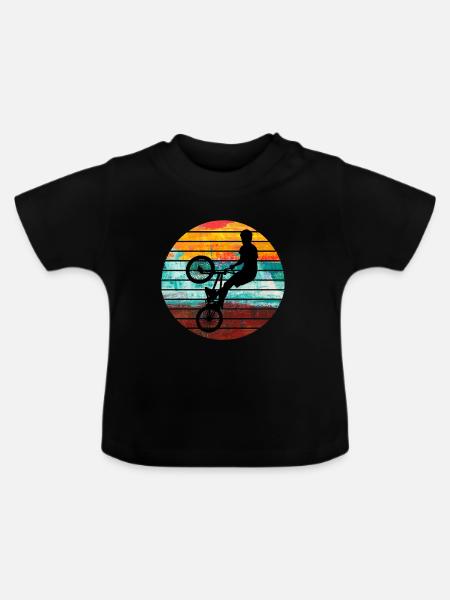 Bmx - Baby Bio-T-Shirt mit Rundhals - Schwarz