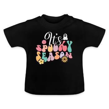 Halloween T - Baby Bio-T-Shirt mit Rundhals - Schwarz - Vorne