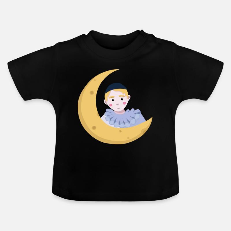 Pierrot - T-shirt bio col rond Bébé - noir