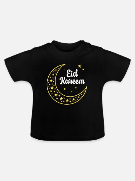 Eid Kareem - Baby Bio-T-Shirt mit Rundhals - Schwarz