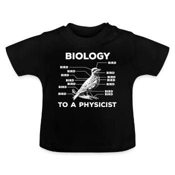 Biologie pour un physicien - T-shirt bio col rond Bébé - noir - Devant