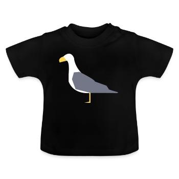 Mouette - T-shirt bio col rond Bébé - noir - Devant