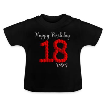 18th birthday - Baby Organic T-Shirt with Round Neck - black - Front