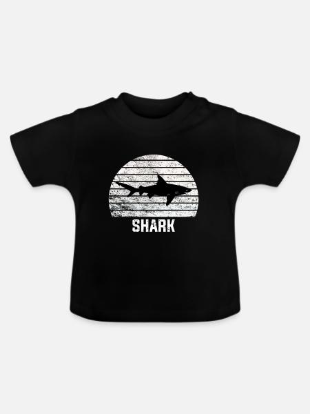 Hai - Baby Bio-T-Shirt mit Rundhals - Schwarz