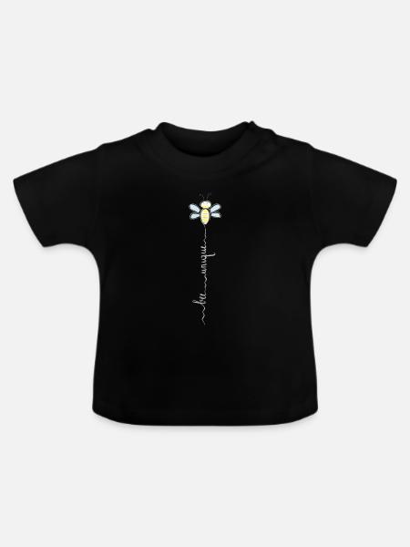 bee unique! - Baby Bio-T-Shirt mit Rundhals - Schwarz