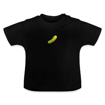 Gurke - Baby Bio-T-Shirt mit Rundhals - Schwarz - Vorne