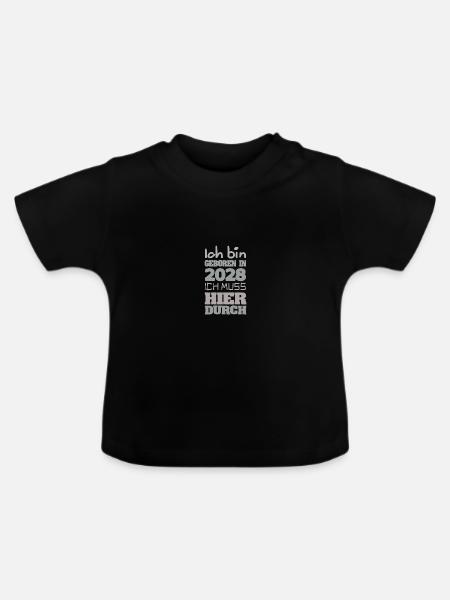 2028 - Baby Bio-T-Shirt mit Rundhals - Schwarz