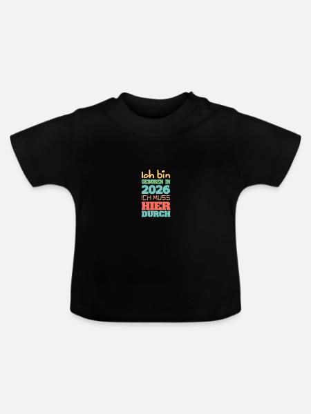 in 2026 - Baby Bio-T-Shirt mit Rundhals - Schwarz
