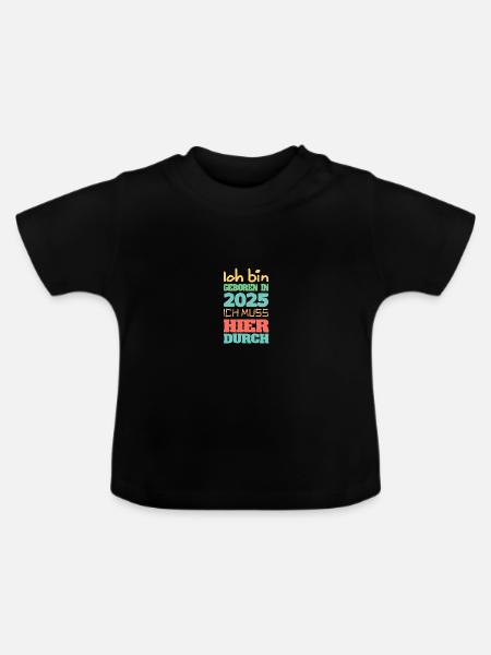 2025 - Baby Bio-T-Shirt mit Rundhals - Schwarz