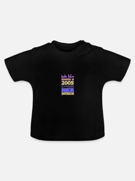 2005 - Baby Bio-T-Shirt mit Rundhals - Schwarz