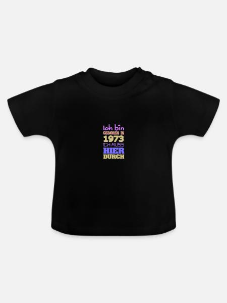 Bin 1973 - Baby Bio-T-Shirt mit Rundhals - Schwarz
