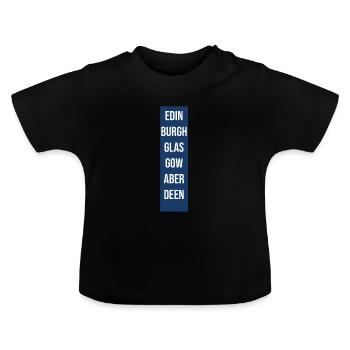 Gift idea for Scottish baby - Baby Organic T-Shirt with Round Neck - black - Front