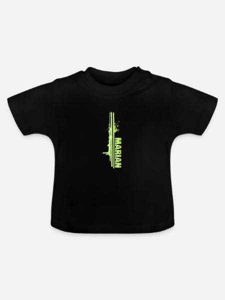 Farbklecks Marian - Baby Bio-T-Shirt mit Rundhals - Schwarz