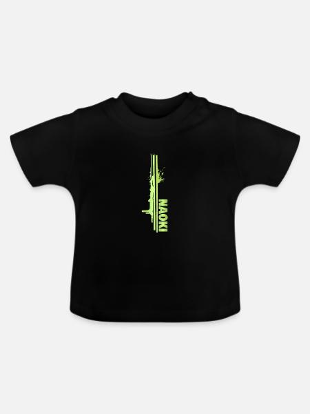 Farbklecks Naoki - Baby Bio-T-Shirt mit Rundhals - Schwarz