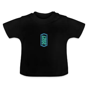 2027 - Baby Organic T-Shirt with Round Neck - black - Front