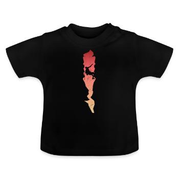 Escalade Alpinisme Escalade de la roche Escalade - T-shirt bio col rond Bébé - noir - Devant