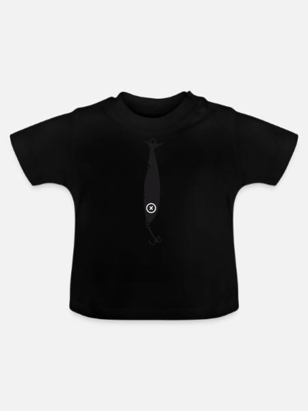 Pilker - Baby Bio-T-Shirt mit Rundhals - Schwarz