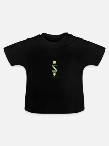 Geburt Hennry - Baby Bio-T-Shirt mit Rundhals - Schwarz