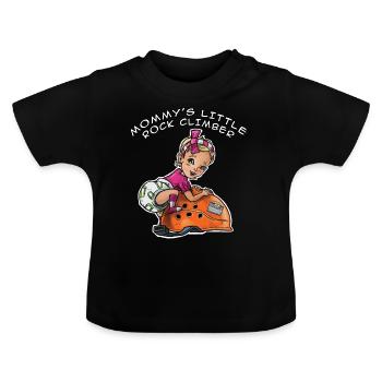 Petit grimpeur de maman - bébé grimpeur - T-shirt bio col rond Bébé - noir - Devant