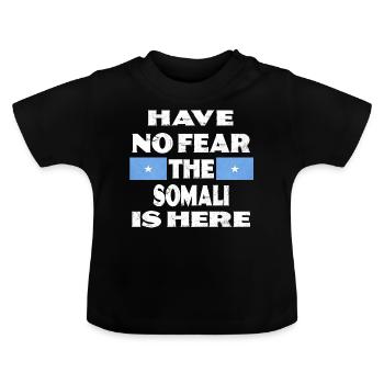 Ne vous inquiétez pas, land party est ici Somalie - T-shirt bio col rond Bébé - noir - Devant