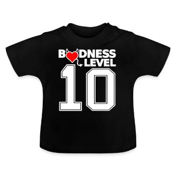 Level 10 Number Number Evil Malice - Baby Organic T-Shirt with Round Neck - black - Front