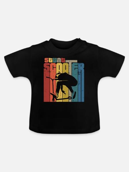 Scooter Stunt - Baby Bio-T-Shirt mit Rundhals - Schwarz