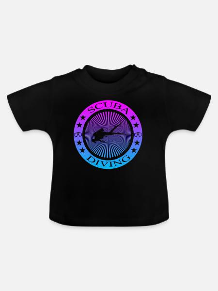 Scuba Diving - Baby Bio-T-Shirt mit Rundhals - Schwarz