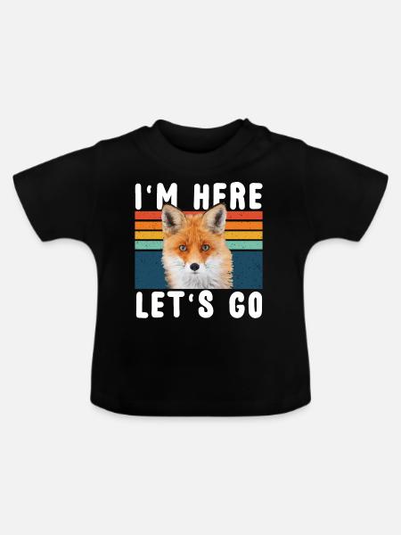 Fuchs - Baby Bio-T-Shirt mit Rundhals - Schwarz