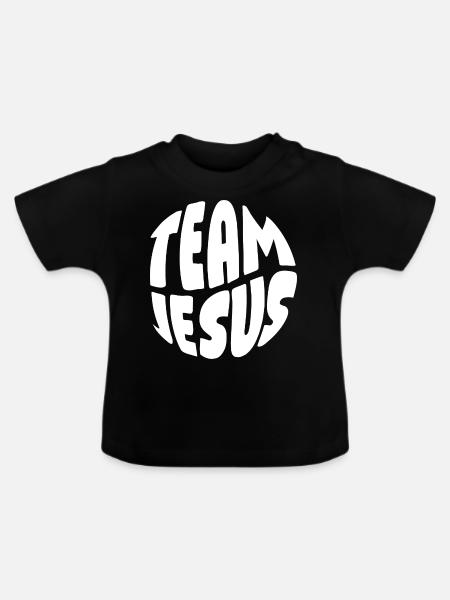 Team Jesus - Baby Bio-T-Shirt mit Rundhals - Schwarz
