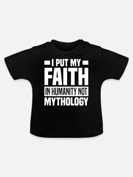 Atheismus Sprüche - Baby Bio-T-Shirt mit Rundhals - Schwarz