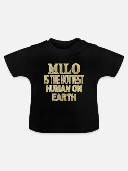 Milo - Baby Bio-T-Shirt mit Rundhals - Schwarz
