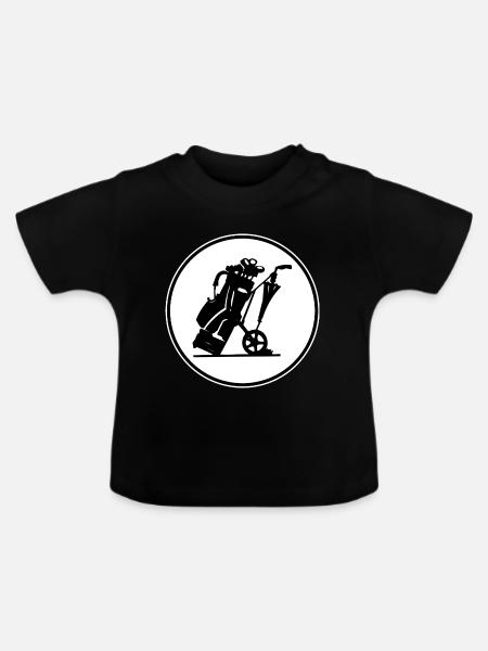 Golfschläger - Baby Bio-T-Shirt mit Rundhals - Schwarz