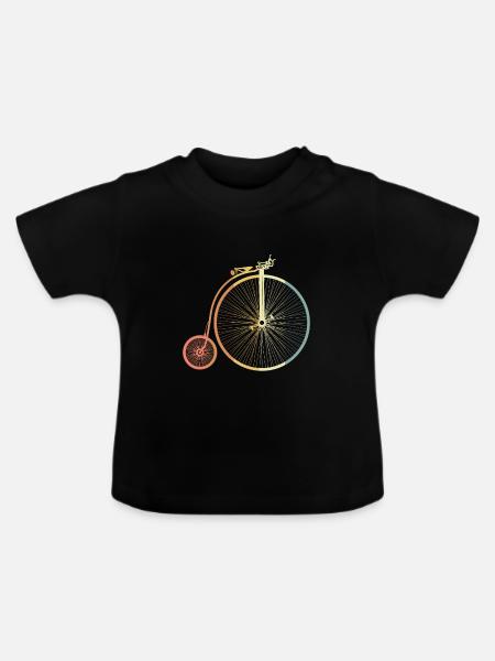 Hochrad - Baby Bio-T-Shirt mit Rundhals - Schwarz