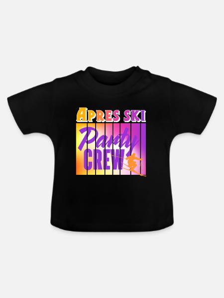 Apres Ski - Baby Bio-T-Shirt mit Rundhals - Schwarz