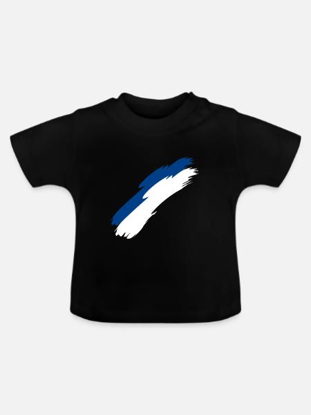 Finnland - Baby Bio-T-Shirt mit Rundhals - Schwarz
