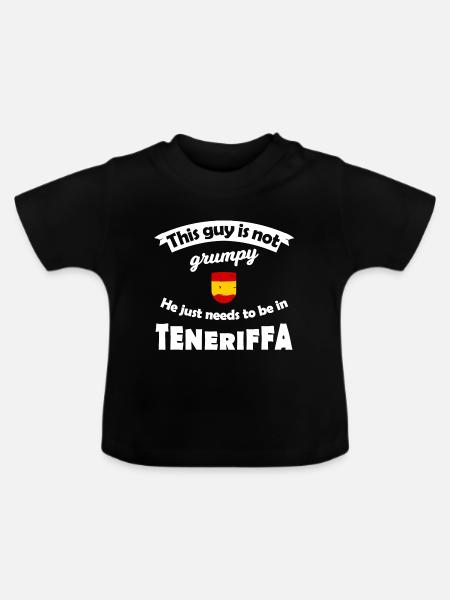 Teneriffa Fans - Baby Bio-T-Shirt mit Rundhals - Schwarz