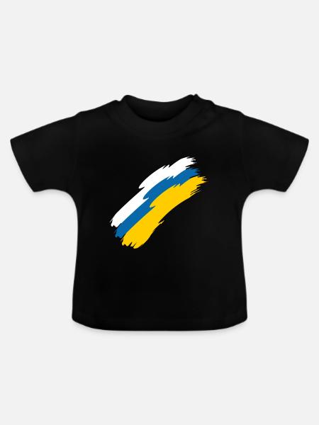 Flagge der Kanarischen Inseln - Baby Bio-T-Shirt mit Rundhals - Schwarz