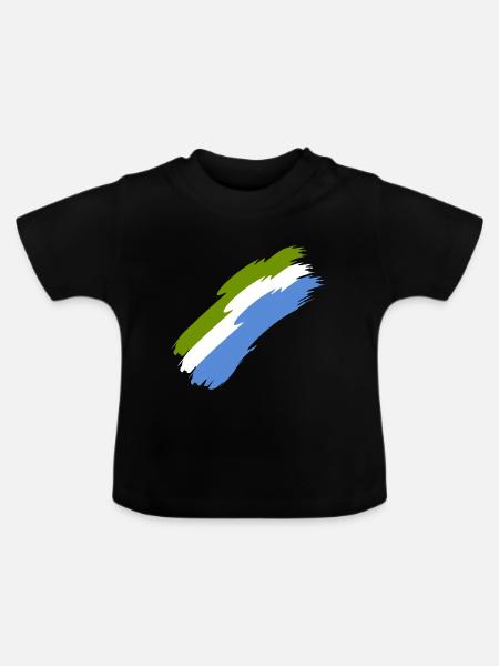 Sierra Leone - Baby Bio-T-Shirt mit Rundhals - Schwarz