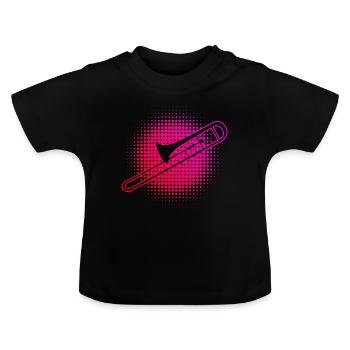 Tromboniste Ténor Trombone Cuivre Instrument - T-shirt bio col rond Bébé - noir - Devant