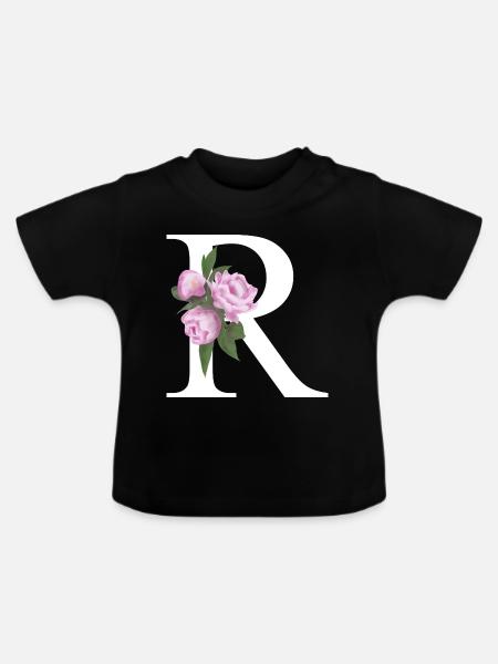 R - Baby Bio-T-Shirt mit Rundhals - Schwarz