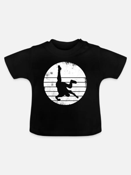 Breakdancer Sketch - Baby Bio-T-Shirt mit Rundhals - Schwarz