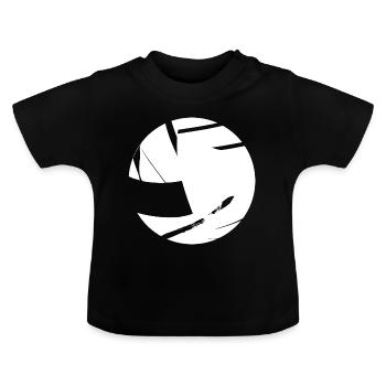 Volleyball Comic Look - Baby Organic T-Shirt with Round Neck - black - Front