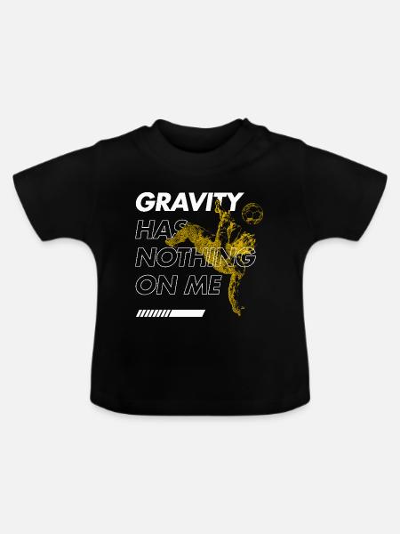 Schwerkraftloser Fallrückzieher – Fußballfieber - Baby Bio-T-Shirt mit Rundhals - Schwarz