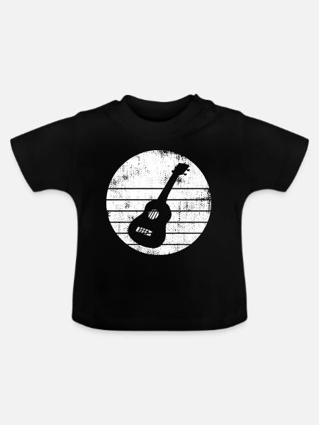 Ukulele Zeichnung - Baby Bio-T-Shirt mit Rundhals - Schwarz