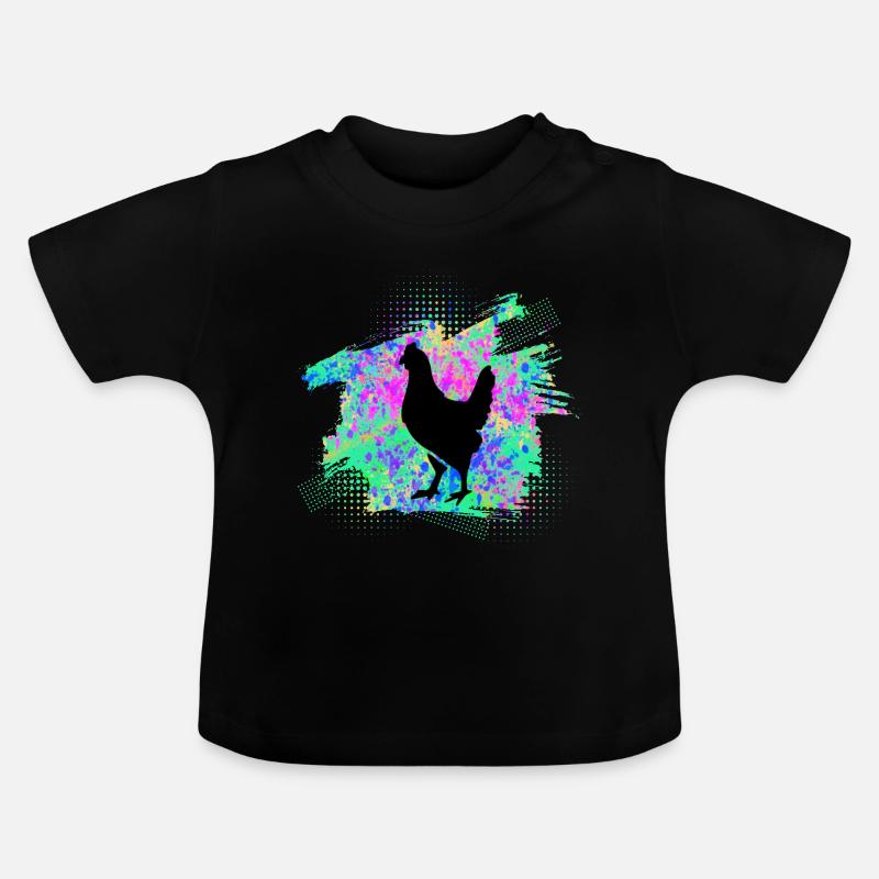 Poulets Poulets - T-shirt bio col rond Bébé - noir