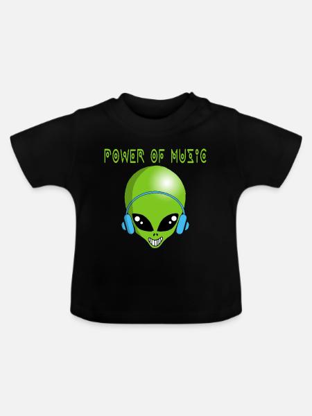 Interstellare Musik - Baby Bio-T-Shirt mit Rundhals - Schwarz